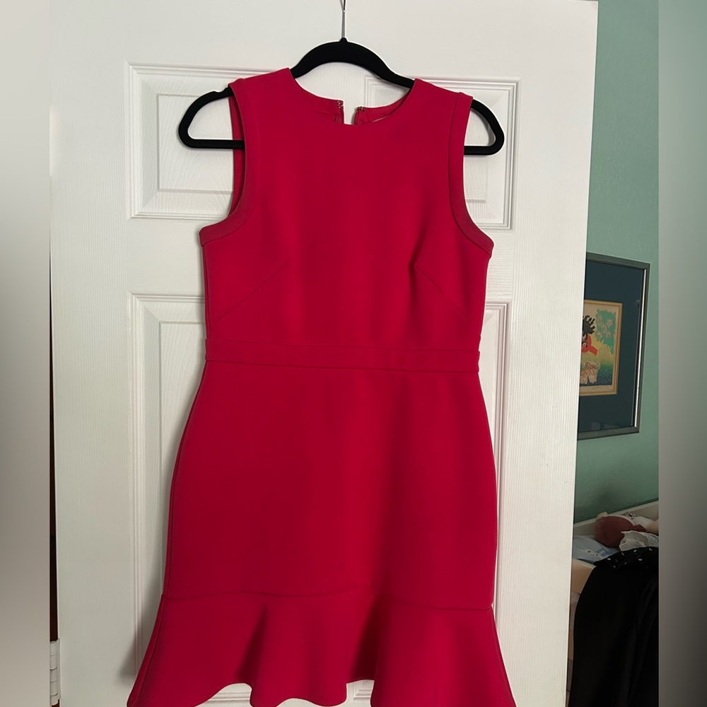 Ann Taylor Loft Red Sleeveless Dress